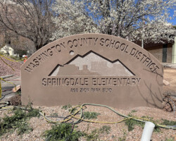 Sandblasted Concrete Sign in Springdale Utah Sandblasting in Springdale